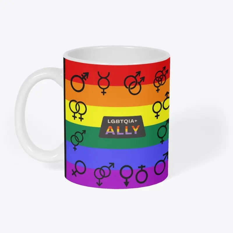 Rainbow Block Symbols LGBTQAI+ Ally