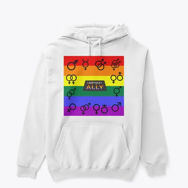 Rainbow Block Symbols LGBTQAI+ Ally