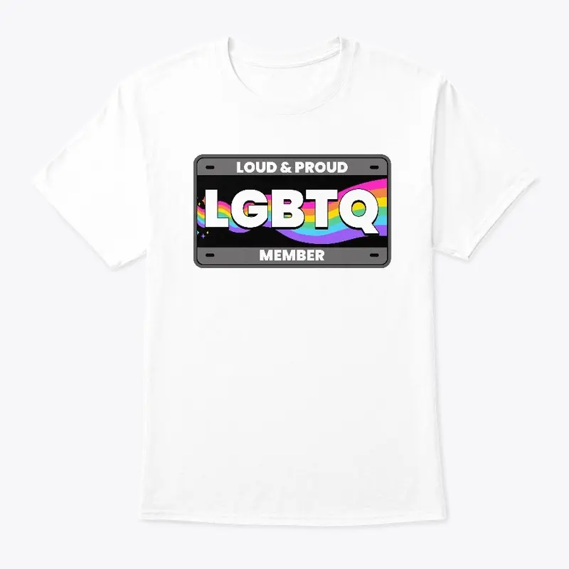 Loud & Proud LGBTQ Member License Plate