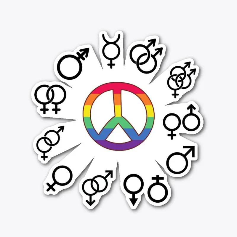 Rainbow Peace Symbols