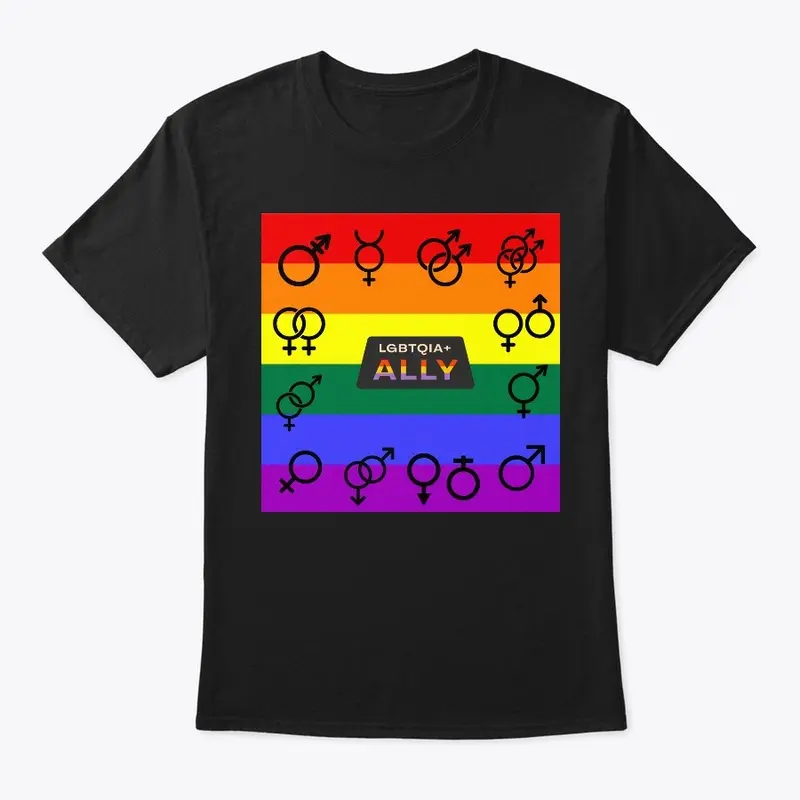 Rainbow Block Symbols LGBTQAI+ Ally